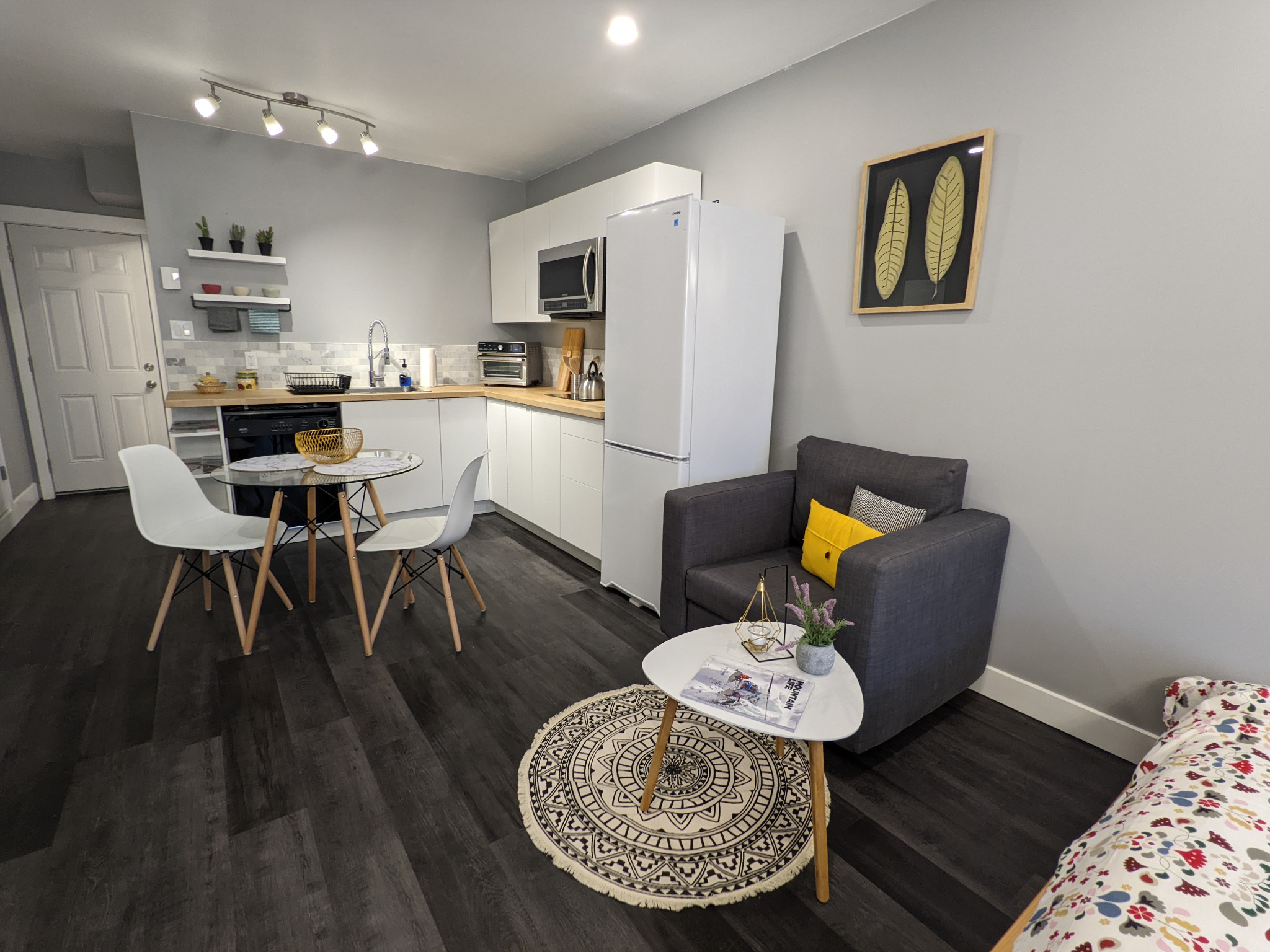 Kitchen and living area
